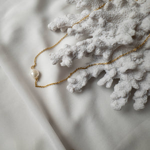 PERLA SOLITARIA - Collana con perla di fiume - OE!