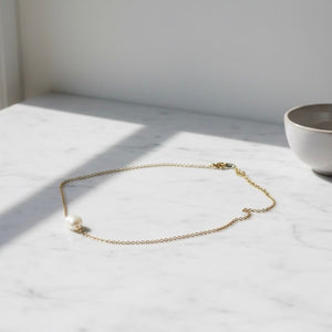 PERLA SOLITARIA - Collana con perla di fiume - OE!