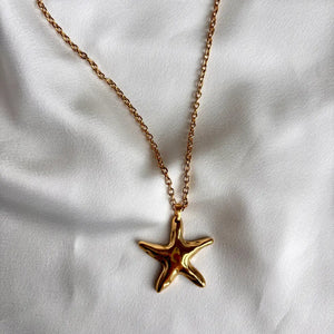 Positano Star - Collana con ciondolo a stella marina in oro - OE!