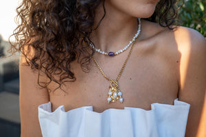 PROFONDO ORO - Collana a catena con perle - OE!