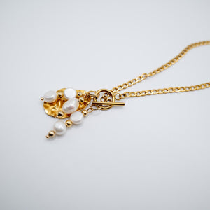 PROFONDO ORO - Collana a catena con perle - OE!