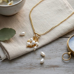 PROFONDO ORO - Collana a catena con perle - OE!