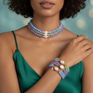 Rainbow Glow - Choker con Perla Keshi - OE!