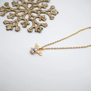 REINDEER – COLLANA NATALIZIA ORO CON PENDENTE - OE!
