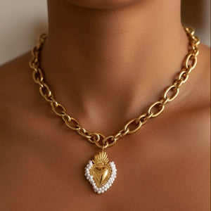 Sacred Heart Elegance – Collana - OE!