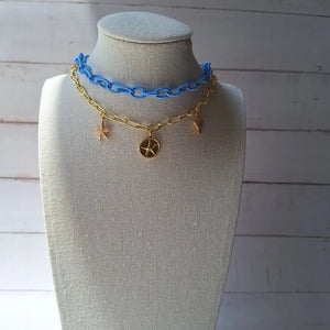 Skylisse – Choker con cordoncino e catena - OE!