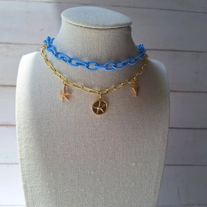 Skylisse – Choker con cordoncino e catena - OE!