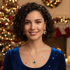 Smeralfiore - Orecchini Pendenti Ottone Natalizi Made in Italy artigianali - Nichel Free Zirconi e Cristallo Verde Smeraldo - OE!