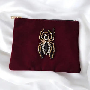 SPIDER QUEEN VELVET POUCH - pochette - OE!