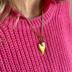 SZERELEM - Collana in acciaio placcato oro 18k con pendente a cuore - OE!