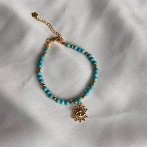 Turchese Protettivo - Bracciale in Magnesite Turchese - OE!