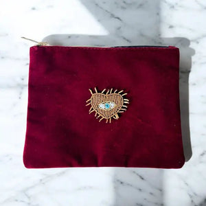 Velvet heart beauty pochette - OE!