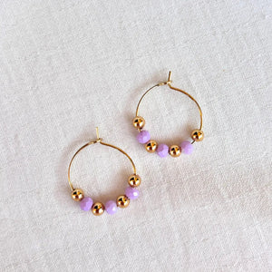 VIBRANT VIBES - Orecchini a Cerchio con Perline - OE!