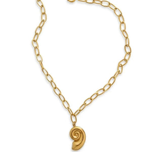 Vortice collana a catena artigianale con conchiglia - OE!