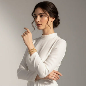 18k Gold plated braided bracelet - OE!