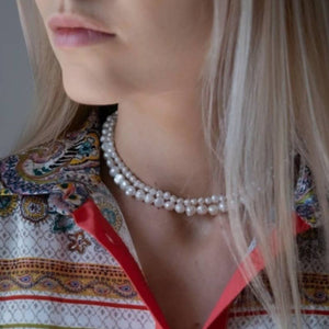 ABBRACCIO - Collana doppio filo perle - OE!