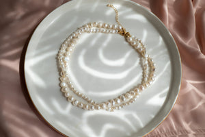 ABBRACCIO - Collana doppio filo perle - OE!