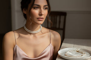 ABBRACCIO - Collana doppio filo perle - OE!