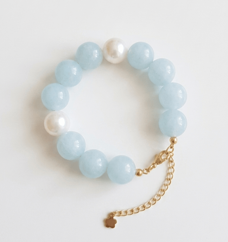 Acqua di Amalfi bracciale con perle di Maiorca e cristalli - OE!