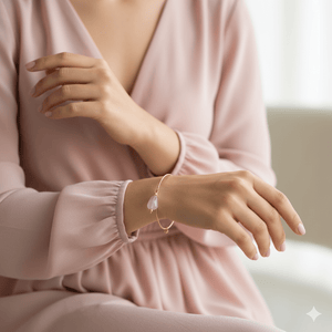 AMICIZIA - Bracciale rigido con Quarzo - OE!