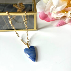 AMOUR - Collana con cuore in avventurina - OE!