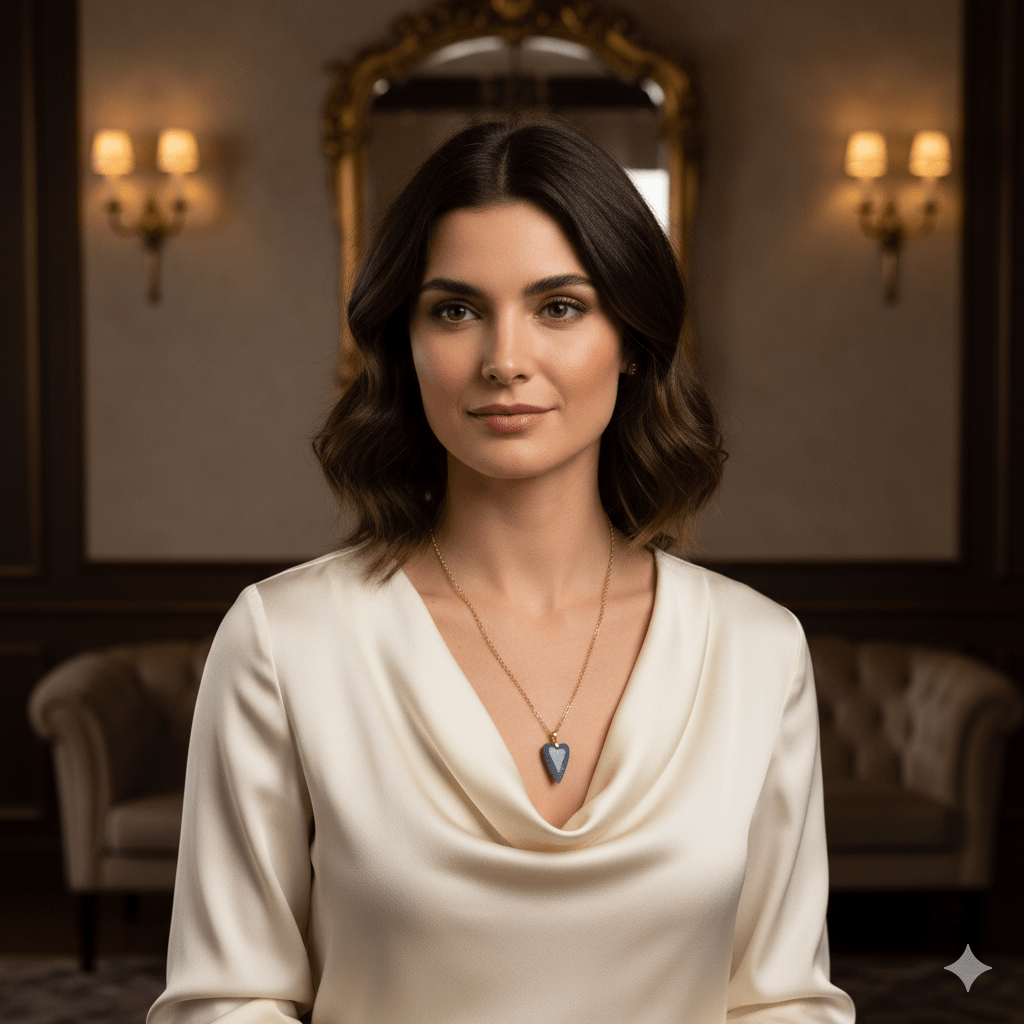 AMOUR - Collana con cuore in avventurina - OE!