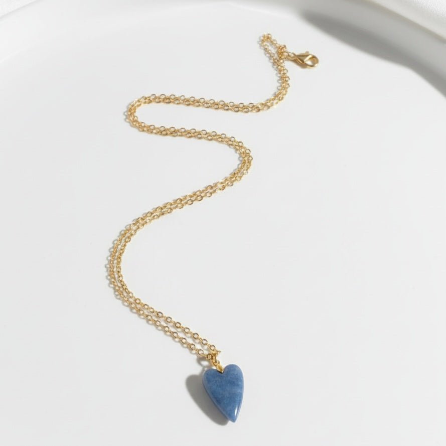 AMOUR - Collana con cuore in avventurina - OE!