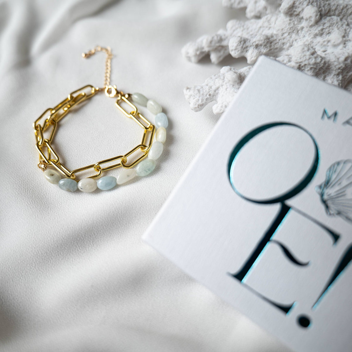 AQUA - Braccialetto con acquamarina - OE!