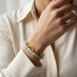 AQUA - Braccialetto con acquamarina - OE!