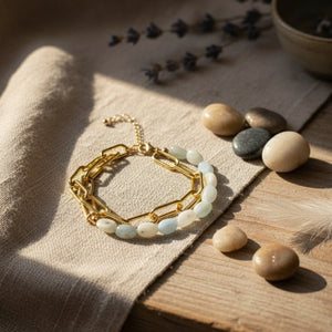 AQUA - Braccialetto con acquamarina - OE!