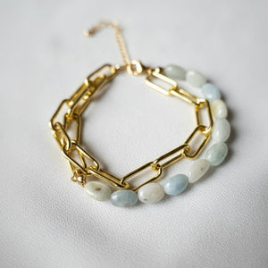 AQUA - Braccialetto con acquamarina - OE!