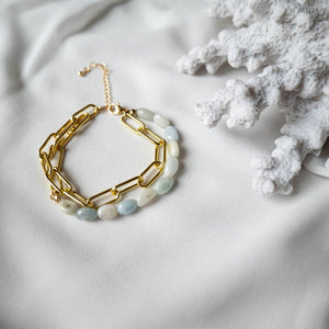 AQUA - Braccialetto con acquamarina - OE!