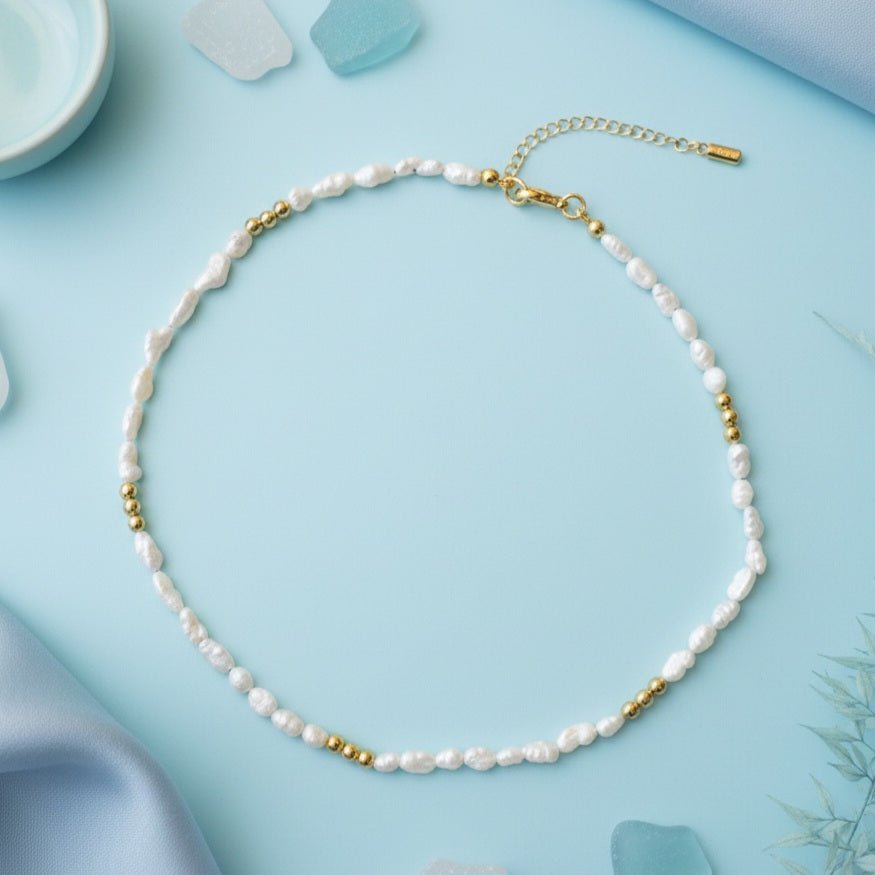 ARIA - Collana/Choker con perle di fiume - OE!