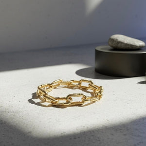 Aura Chain – Bracciale catena oro 18k in ottone, anallergico e nickel free - OE!