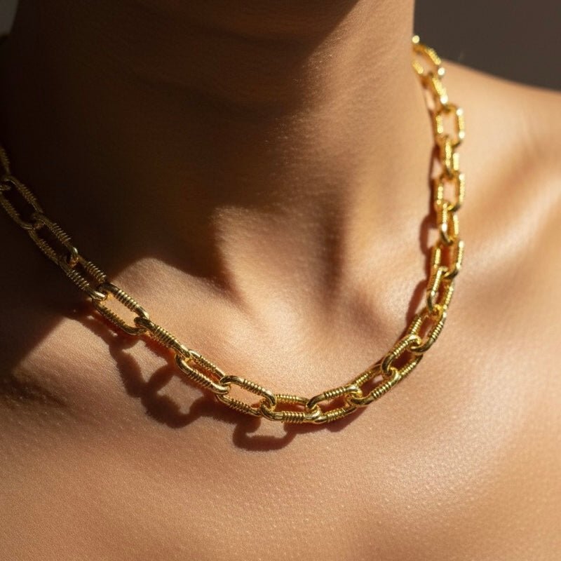 Aura Chain – Collana catena oro 18k in ottone, anallergica e nickel free - OE!