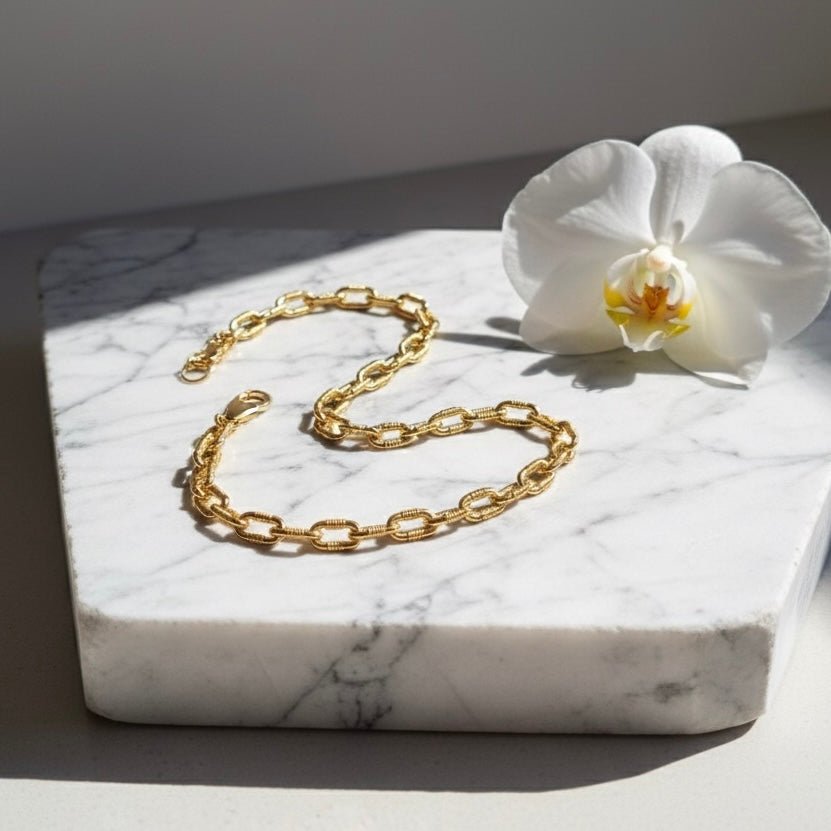 Aura Chain – Collana catena oro 18k in ottone, anallergica e nickel free - OE!