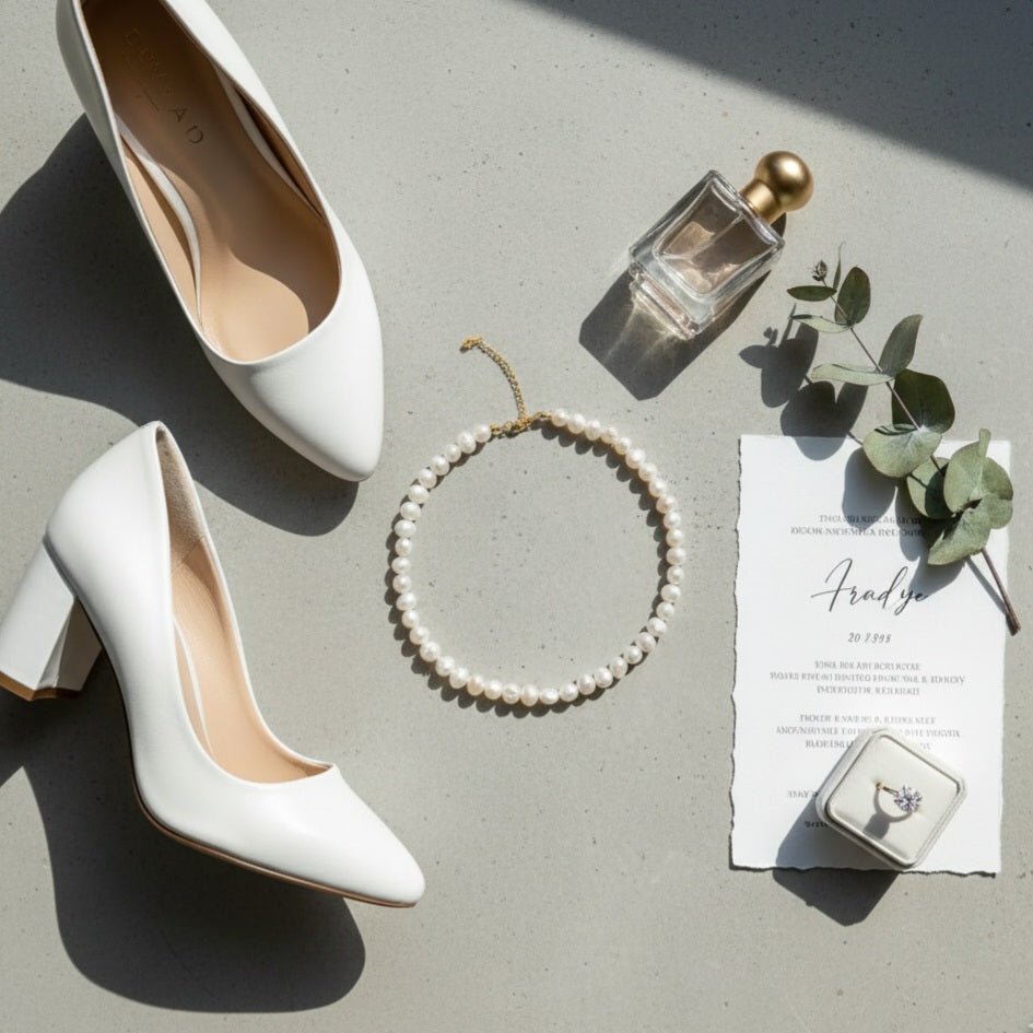 Basic freshwater medium pearl collana/choker - OE!