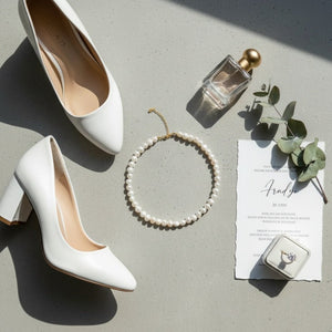 Basic freshwater medium pearl collana/choker - OE!