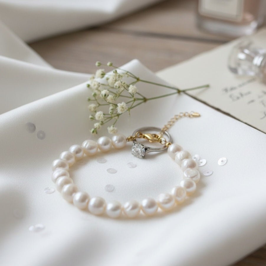 Basic freshwater pearl bracciale - MEDIUM - OE!