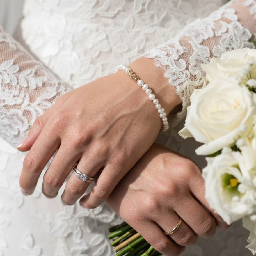 Basic freshwater pearl - Bracciale SMALL - OE!