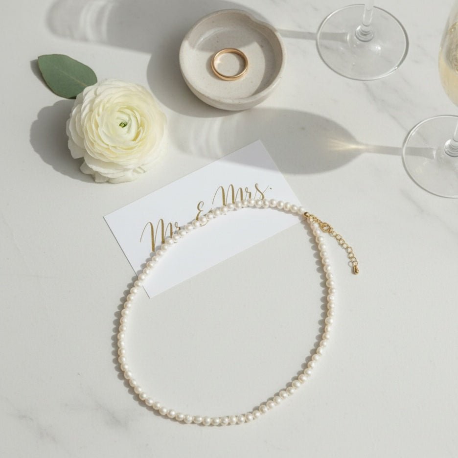 basic freshwater small pearl collana/choker - OE!