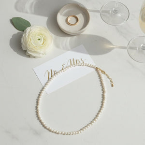 basic freshwater small pearl collana/choker - OE!