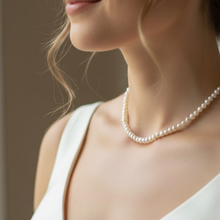 basic freshwater small pearl collana/choker - OE!