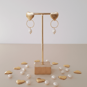 Battito di perla orecchini oro 18k e perla naturale