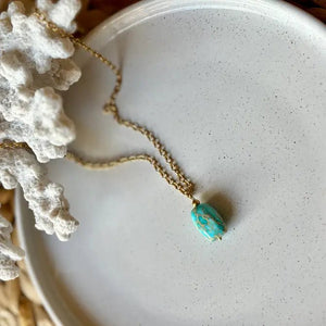 BLUE LAGOON - Collana con ciondolo in diaspro blu. - OE!