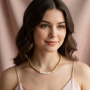 BOLLE - Collare/Choker con perle di fiume - OE!