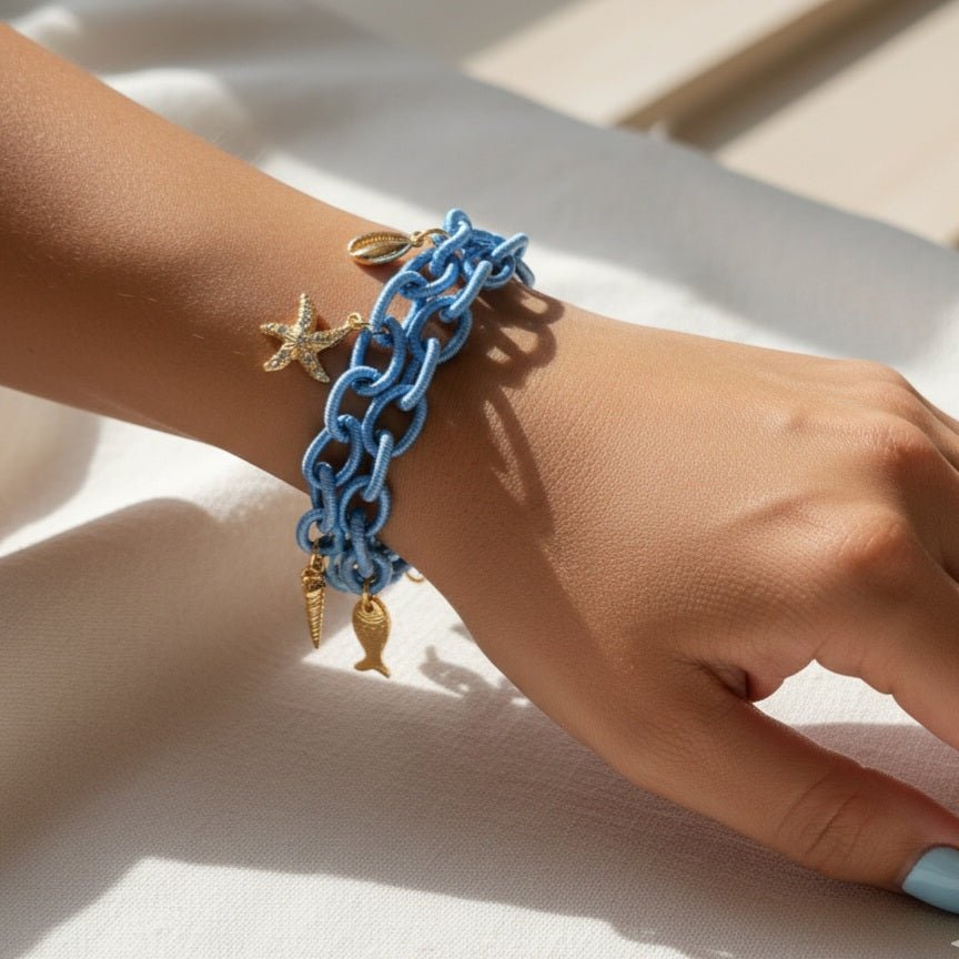 Bracciale Celesté – Bracciale in corda con ciondoli - OE!