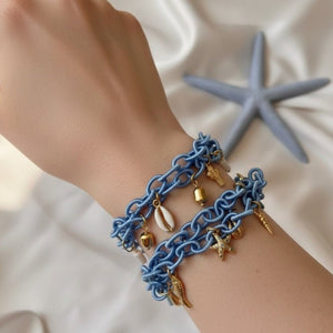 Bracciale Celesté – Bracciale in corda con ciondoli - OE!