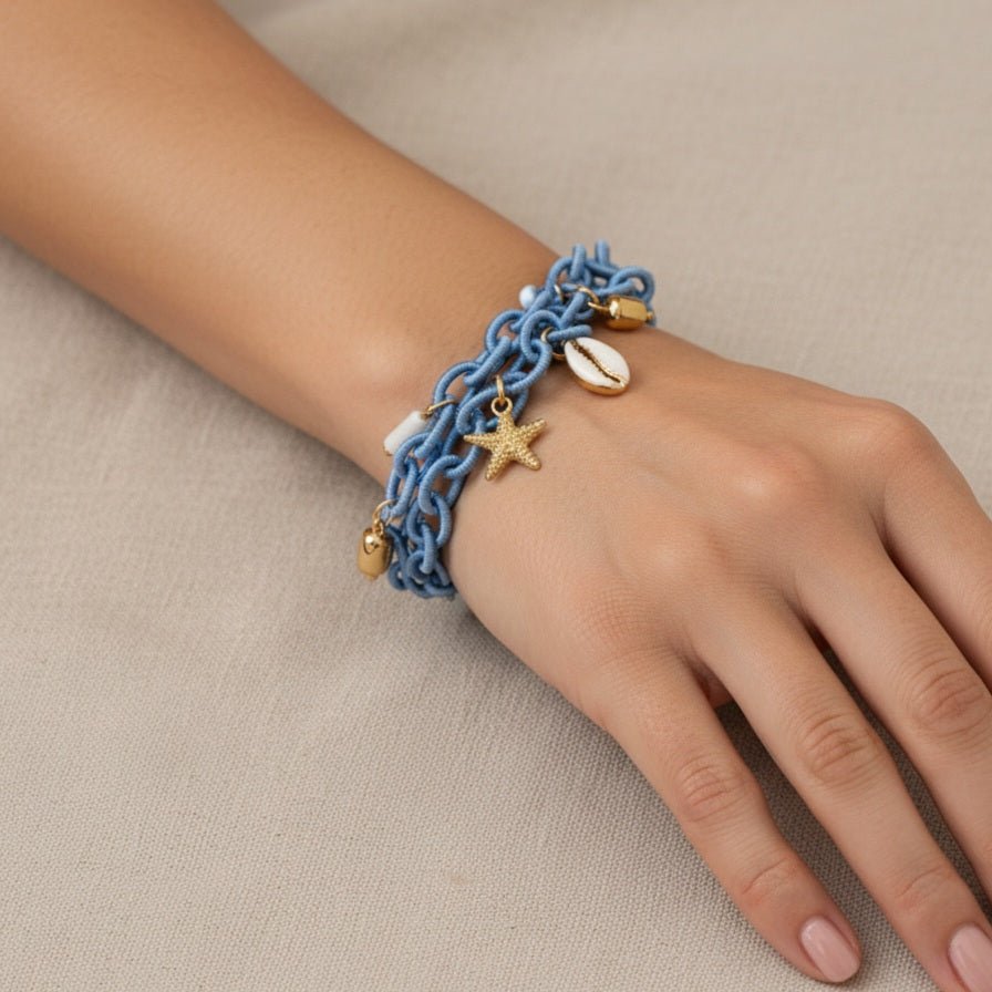 Bracciale Celesté – Bracciale in corda con ciondoli - OE!