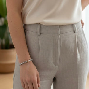 Bracciale con perle di fiume grigie – elegante e raffinato - OE!